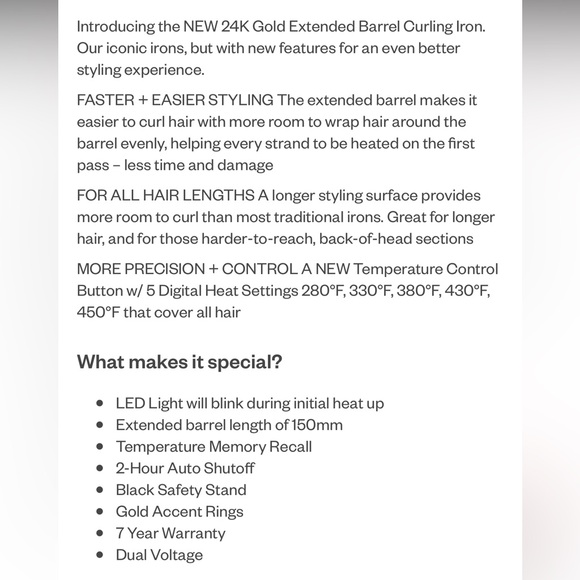 Bio Ionic Long Barrel 1.5” Curling Iron New - Picture 5 of 5